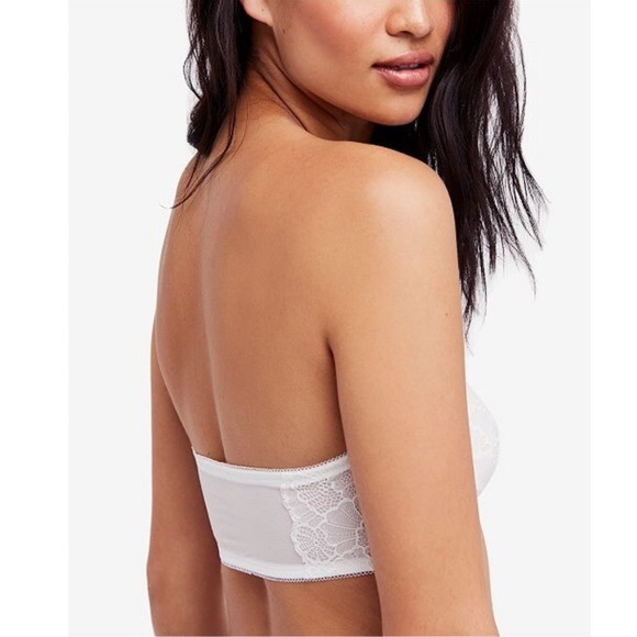 Free People White Bandeau Strapless Top NWT S lace - Picture 7 of 8